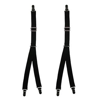 Men's Elastic 1 Inch Casual Y Split Sock Garter Shirt Stays