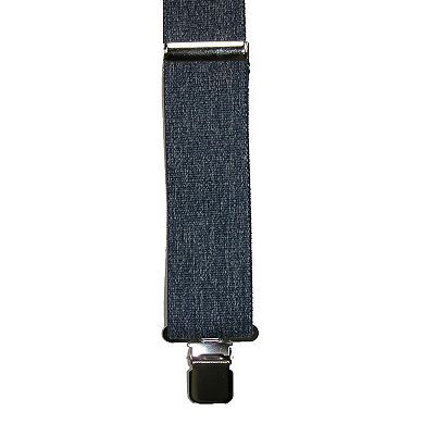 CTM Men's Denim Clip-End 2 Inch Suspenders