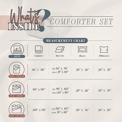 Elegant Comfort 10-pc Cinderella Comforter Set, Includes 6-pc Sheet Set With Sided Storage Pockets