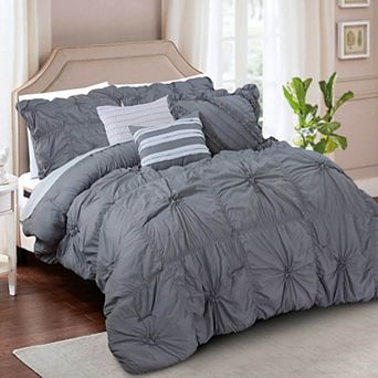 Elegant Comfort 12 pc Amy Oversized Comforter Set Includes 6 pc Sheet Set With Sided Storage Pockets