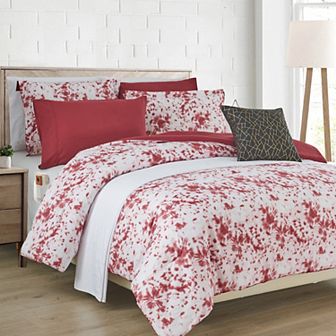 Elegant Comfort 10 pc Tie-dye Comforter Set, Includes 6 pc Sheet Set With Sided Storage Pockets