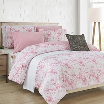Elegant Comfort 10 pc Tie-dye Comforter Set, Includes 6 pc Sheet Set With Sided Storage Pockets