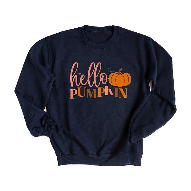 Hello Pupkin Unisex Round Neck 2024 Sweatshirt, Unisex Leopard Pumpkin Sweatshirt.