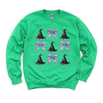 Coquette Purple Bow Witch Hat Sweatshirt