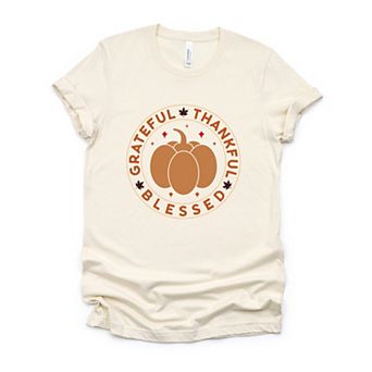 Simply Sage Market Grateful Thankful Blessed Circle Short Sleeve Tee