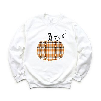 Orange Plaid Pumpkin Sweatshirt