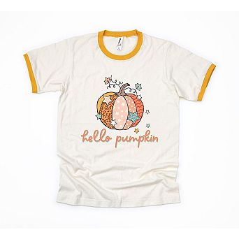 Hello Pumpkin Colorful Stars Ringer Tee