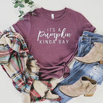 It's A Pumpkin Kinda Day Short Sleeve Graphic Tee