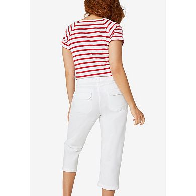 ellos Women's Plus Size Seamed Capris