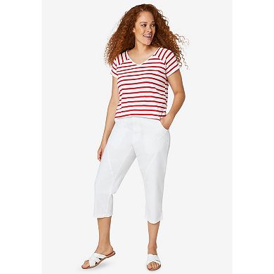 ellos Plus Size Seamed Capris
