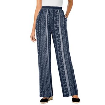 Woman Within Plus Size Tall Pull-On Elastic Waist Soft Pants