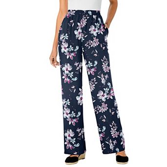 Woman Within Plus Size Tall Pull-On Elastic Waist Soft Pants