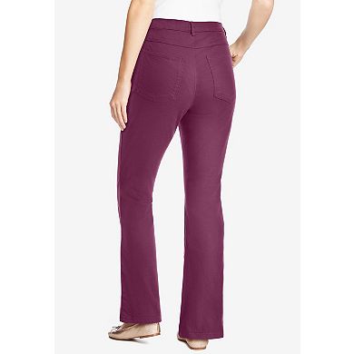 Woman Within Plus Size Tall Stretch Denim Five-Pocket Bootcut Jeans