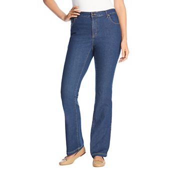 Woman Within Plus Size Tall Stretch Denim Five-Pocket Bootcut Jeans