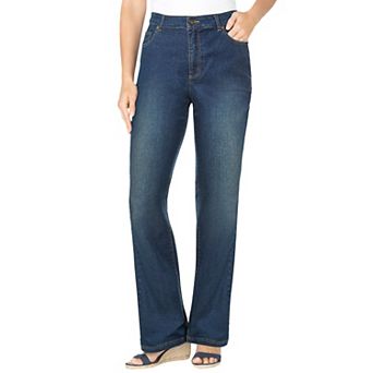 Woman Within Plus Size Tall Stretch Denim Five-Pocket Bootcut Jeans