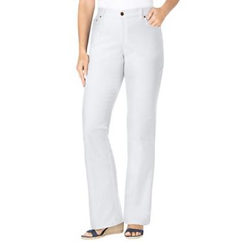 Woman Within Plus Size Tall Stretch Denim Five-Pocket Bootcut Jeans