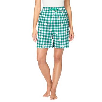 Dreams & Co. Plus Size Woven Sleep Short