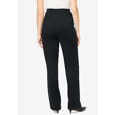 Woman Within Plus Size Tall Wide-Leg Ponte Knit Pant