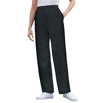 Woman Within Plus Size Tall Better-Fleece Pull-On Drawstring Sweatpants