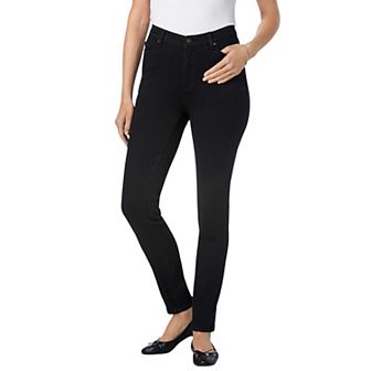 Woman Within Plus Size Tall Slim-Leg Stretch Comfort Denim Five-Pocket Jeans