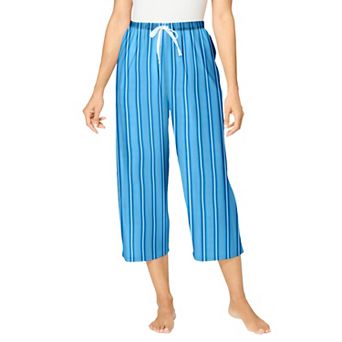 Dreams & Co. Plus Size Woven Sleep Capri Pant
