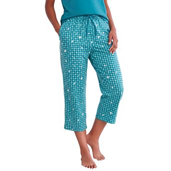Dreams & Co. Plus Size Woven Sleep Capri Pant