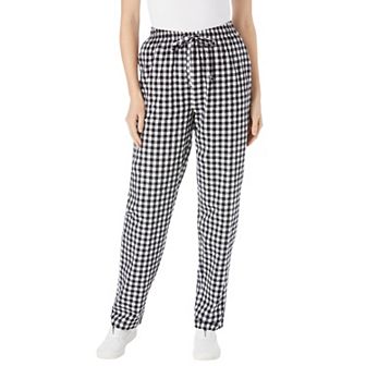 Woman Within Plus Size Tall Seersucker Pull-On Elastic-Waist Pants