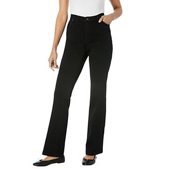 Woman Within Plus Size Tall Bootcut Stretch Comfort Denim Five-Pocket Jeans