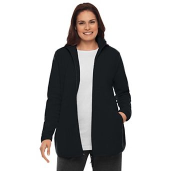 Woman Within Plus Size Zip-Front Microfleece Jacket