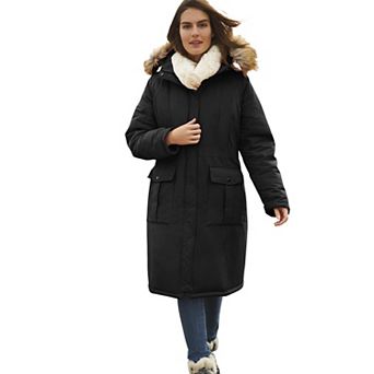 Woman Within Plus Size The Arctic Parka In Knee Length