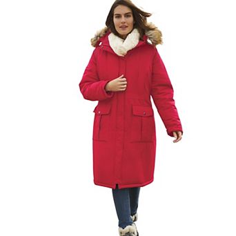 Woman Within Plus Size The Arctic Parka In Knee Length