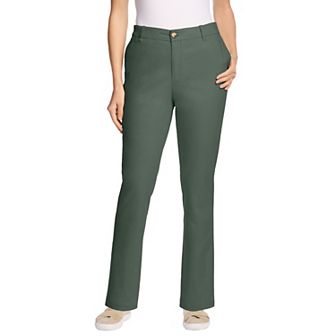 Woman Within Plus Size Tall Adjustable Waist Straight-Leg Chino