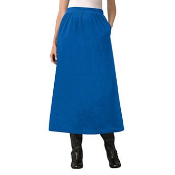 Woman Within Plus Size Velour A-Line Skirt