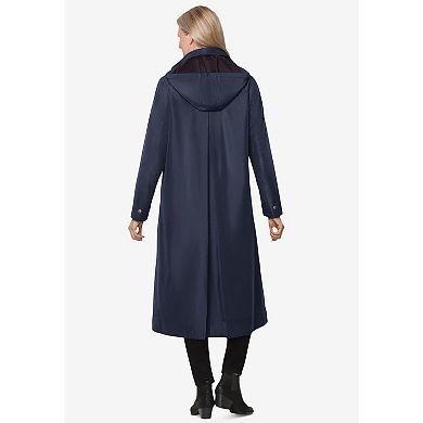 Woman Within Plus Size Long A-Line Raincoat