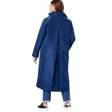 Woman Within Plus Size Long A-Line Raincoat