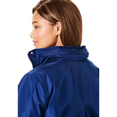 Woman Within Plus Size Long A-Line Raincoat