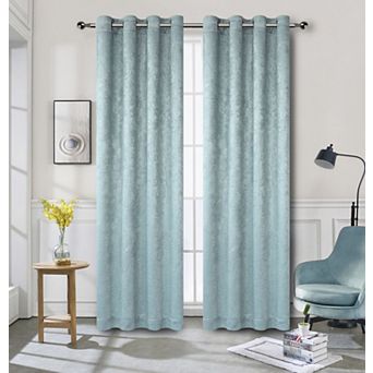 Kate Aurora Modern Art Contemporary 2 Pack Light Filtering Grommet Top Curtains