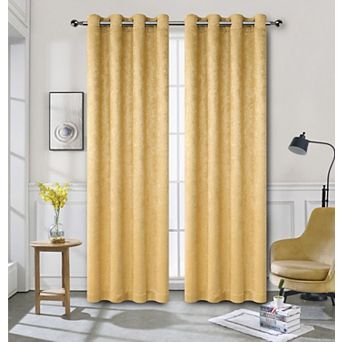 Kate Aurora Modern Art Contemporary 2 Pack Light Filtering Grommet Top Curtains