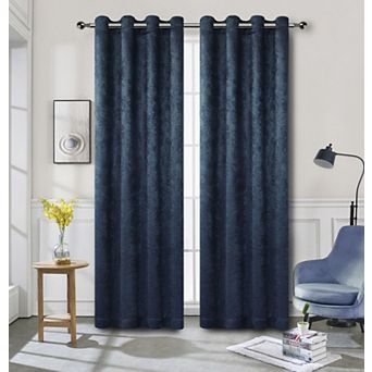 Kate Aurora Modern Art Contemporary 2 Pack Light Filtering Grommet Top Curtains
