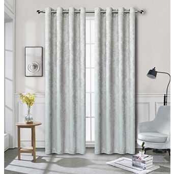 Kate Aurora Modern Art Contemporary 2 Pack Light Filtering Grommet Top Curtains