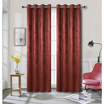 Kate Aurora Modern Art Contemporary 2 Pack Light Filtering Grommet Top Curtains