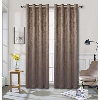 Kate Aurora Modern Art Contemporary 2 Pack Light Filtering Grommet Top Curtains