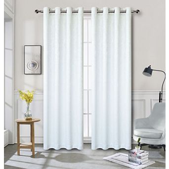 Kate Aurora Modern Art Contemporary 2 Pack Light Filtering Grommet Top Curtains