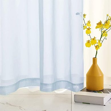 Kate Aurora Basic 2 Pack Sheer Voile Home Window Curtains