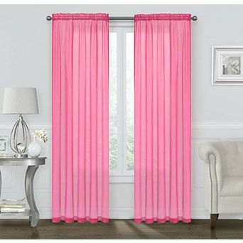 Kate Aurora Basic 2 Pack Sheer Voile Home Window Curtains