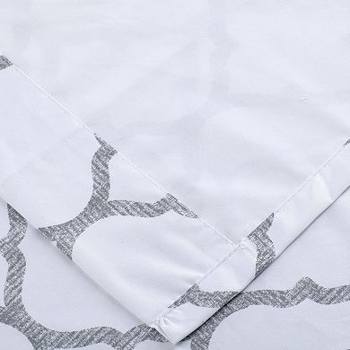 Kate Aurora 2 Piece Thermal Lattice Foamback Room Darkening Grommet Top Curtains