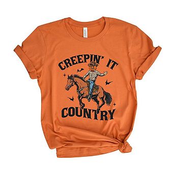 Creepin' It Country Cowboy Short Sleeve Graphic Tee