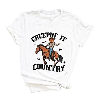 Creepin' It Country Cowboy Short Sleeve Graphic Tee