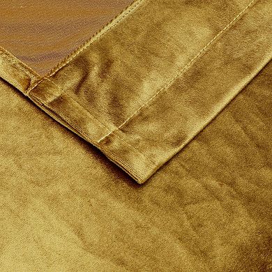 Kate Aurora Royal Living 2 Pack Rod Pocket Light Filtering Velvet Window Curtain Panels