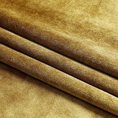 Kate Aurora Royal Living 2 Pack Rod Pocket Light Filtering Velvet Window Curtain Panels